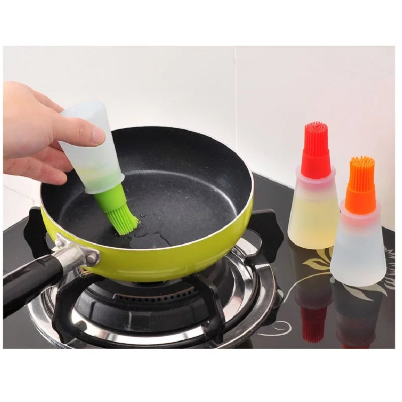 Silicone Seasoning Brush Oil Bottle Brush Barbecue Oil Brush High  Temperature Baking Pancake Brush Bottle Kitchen Accessories