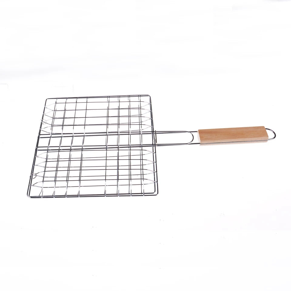 1set Stainless Steel Barbecue Net Grill Fish Clip Commercial Grid Outdoor  Supplies Barbecue Special Tools Supplies Barbecue Suitable For RV Outdoor Ca